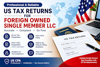 prepare US tax returns for foreign owned single member llc