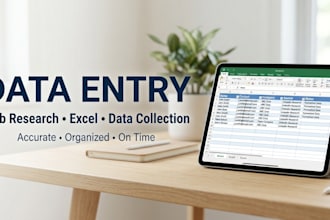 accurate data entry and web research