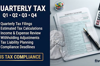 do US quarterly tax report, employer tax compliance and estimated tax review