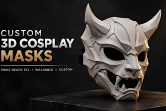 create custom 3d printable cosplay masks, helmets and stl files