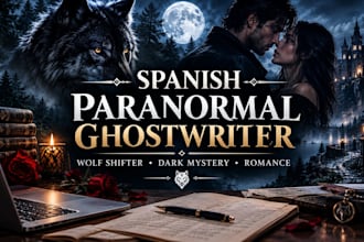 spanish ghostwrite paranormal story alpha wolfshifter dark mystery romance novel