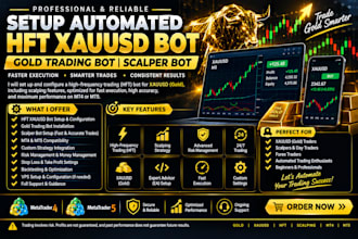 setup automated hft xauusd bot, gold trading bot, gold bot, scalper bot