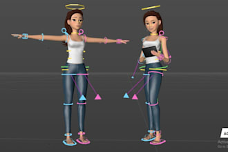 improve rig 3d character modeling, sims 4, sims 5, maya, cc4, cc5, unreal engine