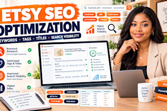 etsy SEO tags title optimization listing search visibility keyword research shop