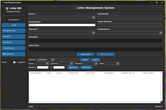 develop a simple python desktop application with sqlite