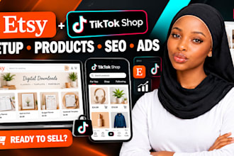 setup etsy digital products, etsy SEO, tiktok shop, affiliate and ads