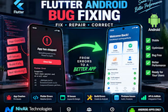 fix bugs, errors and issues in your flutter android app