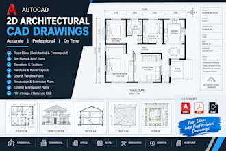 create professional 2d architectural cad drawings in autocad