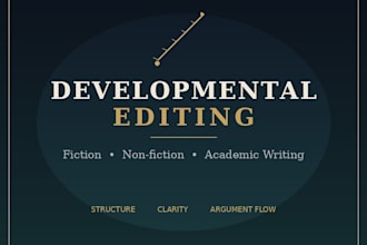 provide developmental editing for your academic manuscript