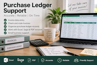 process purchase invoices and manage your purchase ledger