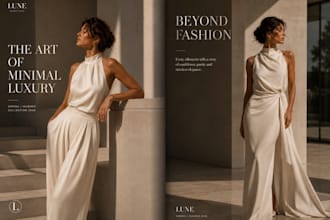 design a modern magazine, editorial or lookbook