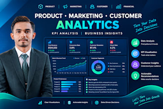 do product marketing customer financial analytics and KPI visualization