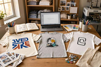 do custom merch t shirt graphics and merchandise designs