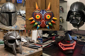 3d print and paint custom cosplay mask, helmet, or wearable armor