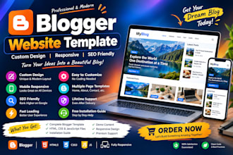 design a modern, responsive blogger website template
