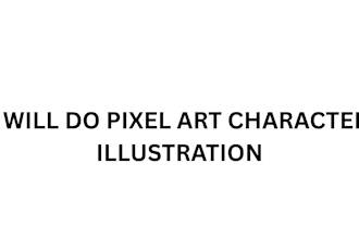 do pixel art character illustration