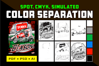 fast color separation for t shirt screen printing in 1 day