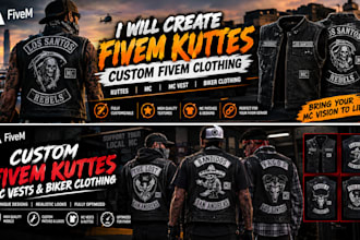 create fivem kuttes custom fivem clothing kuttes mc mc vest biker clothing