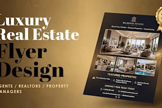 design professional real estate flyer and property brochure