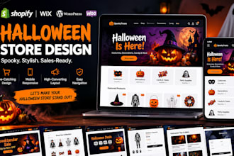 do halloween store design or christmas shopify store design