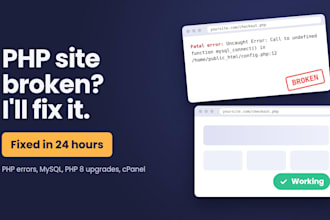 fix PHP errors, bugs and mysql issues on your website