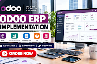 setup odoo erp with useful customizations migrate master data and integrations