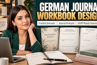 write german guided journal workbook journal prompt for amazon kdp