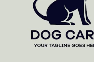 design your puppy pet logo in chibi style dog, cat or animal