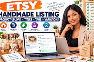 etsy handmade products clothing listing SEO title tags product upload variation