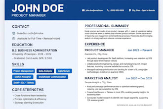 modern cv cover letter