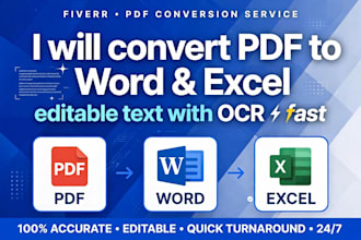 convert pdf to word,excel,and editable text with ocr fast