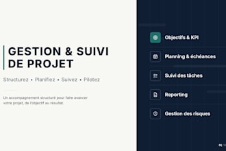 je vais gérer vos projets et assurer leur suivi opérationnel