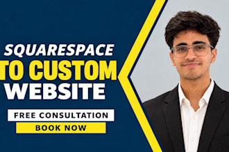migrate squarespace website to a fast custom website