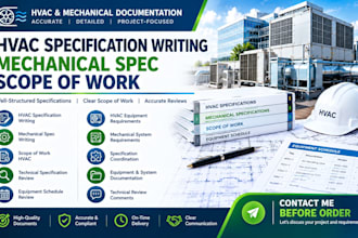 hvac specification writing mechanical spec scope of work