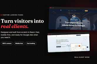 design and develop a high converting landing page in react