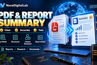 summarize PDF documents and reports into clear notes