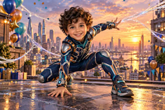 create a custom birthday hero from your childs photo
