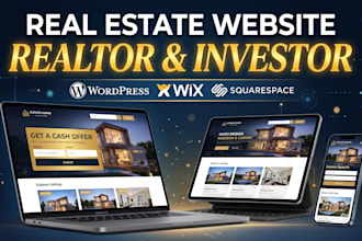 design real estate agent website, investor website in wix