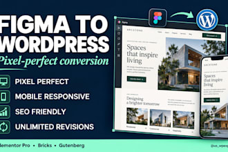 convert figma to wordpress, figma to elementor, PSD or xd to wordpress