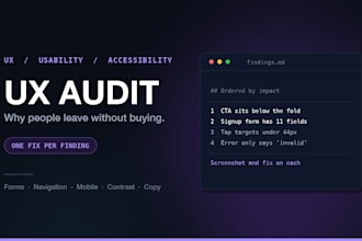 audit your website UX and usability with clear fixes