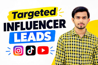 generate targeted influencer leads from instagram tiktok and youtube