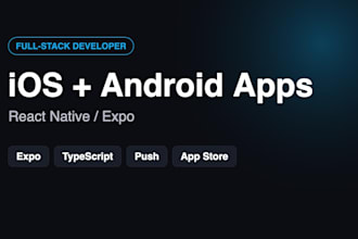develop your ios and android app with react native expo