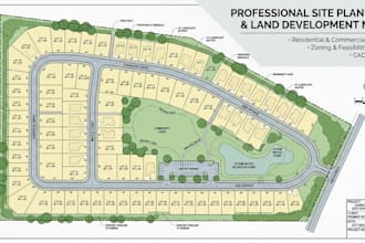 create subdivision plan, land development map and residential site layout
