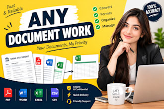 work on your bank statements