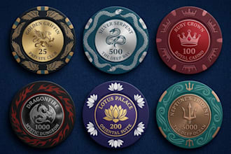 design custom poker chip or premium poker logo