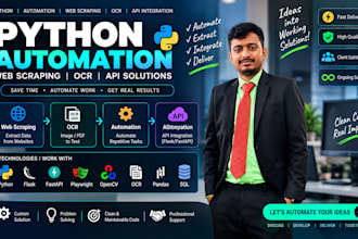 build python automation, web scraping, ocr and API solutions