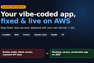 fix and deploy your lovable, bolt, cursor or claude code app on AWS