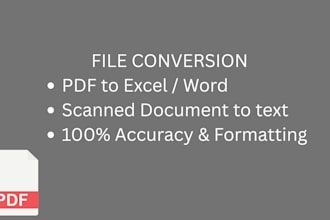 convert PDF to word, excel, or google docs