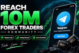 reach 10m forex traders community, trading channel telegram ads, forex promotion