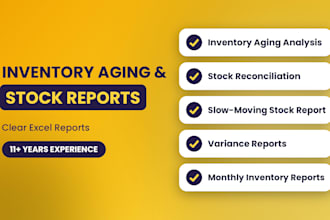 create inventory aging, stock reconciliation and inventory reports